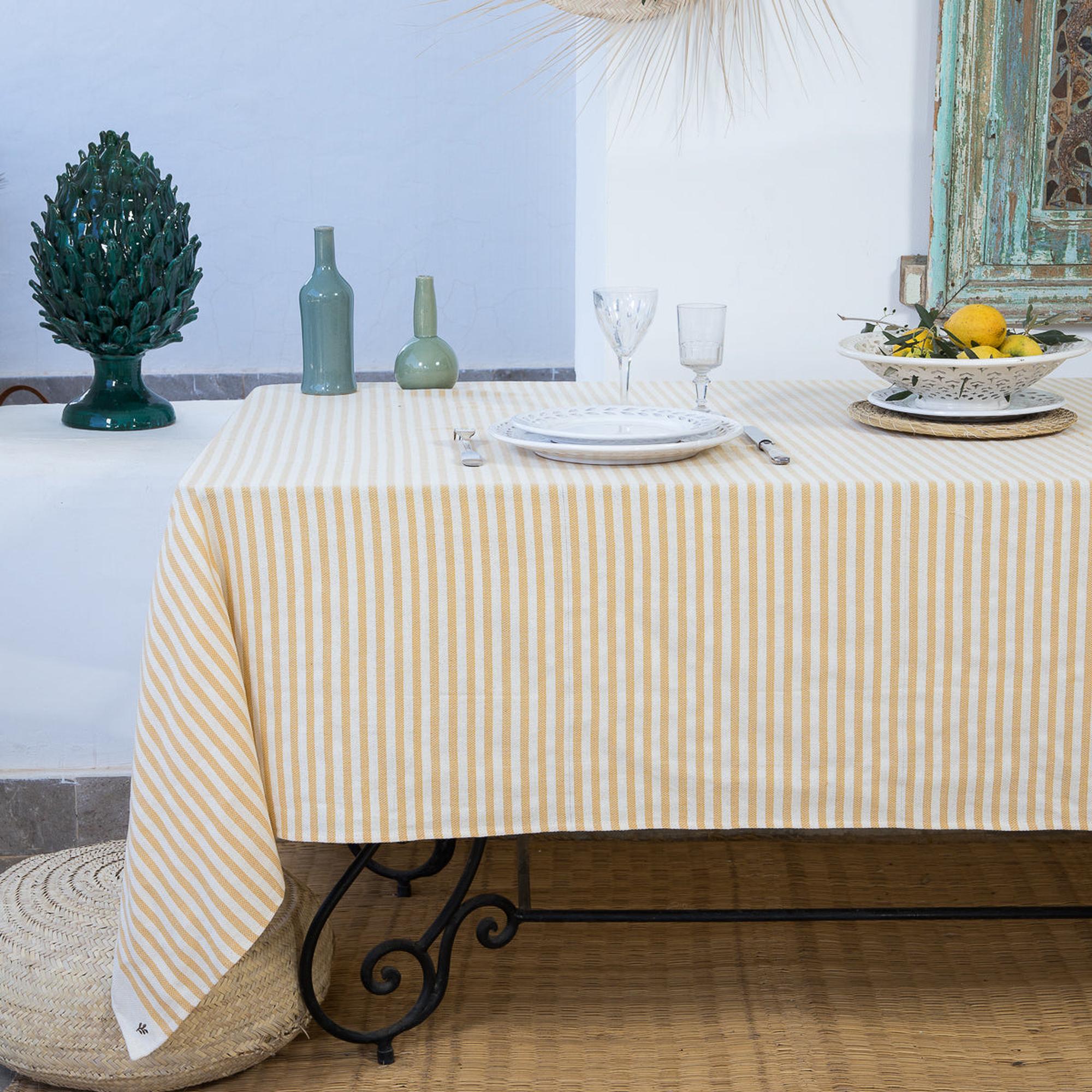 Hossegor - Tablecloth - Cotton - Mustard Yellow