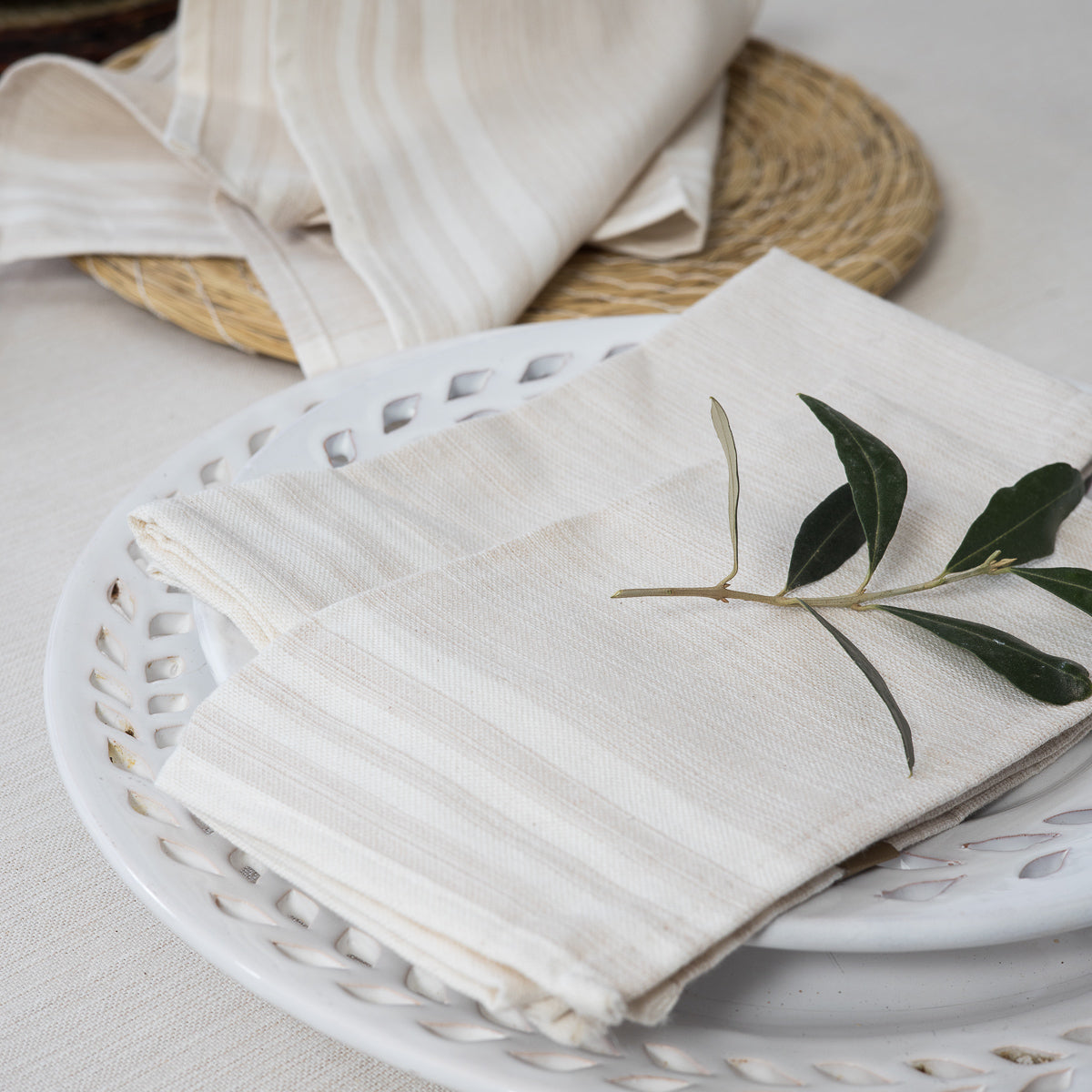 Set of 4 Cotton Napkins 45x45 - Mahdia - Linen