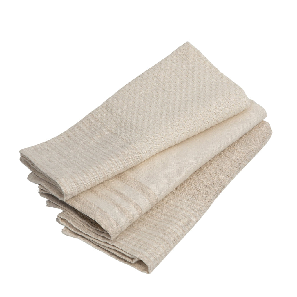 Set of 3 Cotton Tea Towels 45x70 - Mahdia - Linen