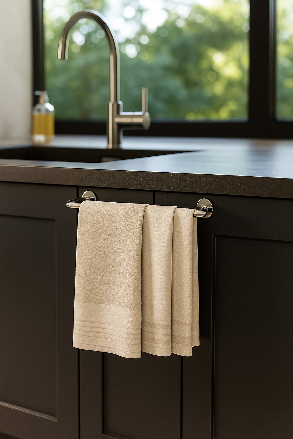 Set of 3 Cotton Tea Towels 45x70 - Mahdia - Linen