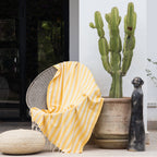 Jacquard Cotton Fouta 100x200 - Capri - Mustard Yellow