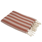 Jacquard Cotton Fouta 100x200 - Capri - Terracotta Red