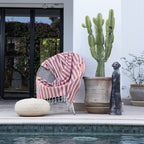 Jacquard Cotton Fouta 100x200 - Capri - Terracotta Red