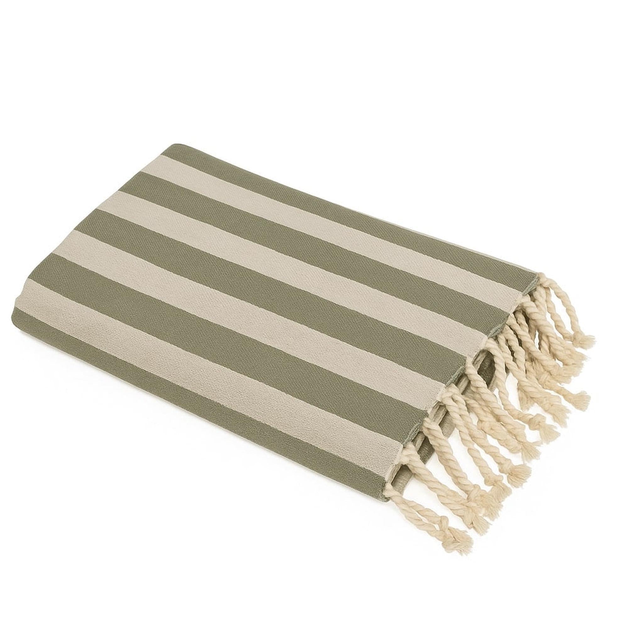 Jacquard Cotton Fouta 100x200 - Capri - Olive Green