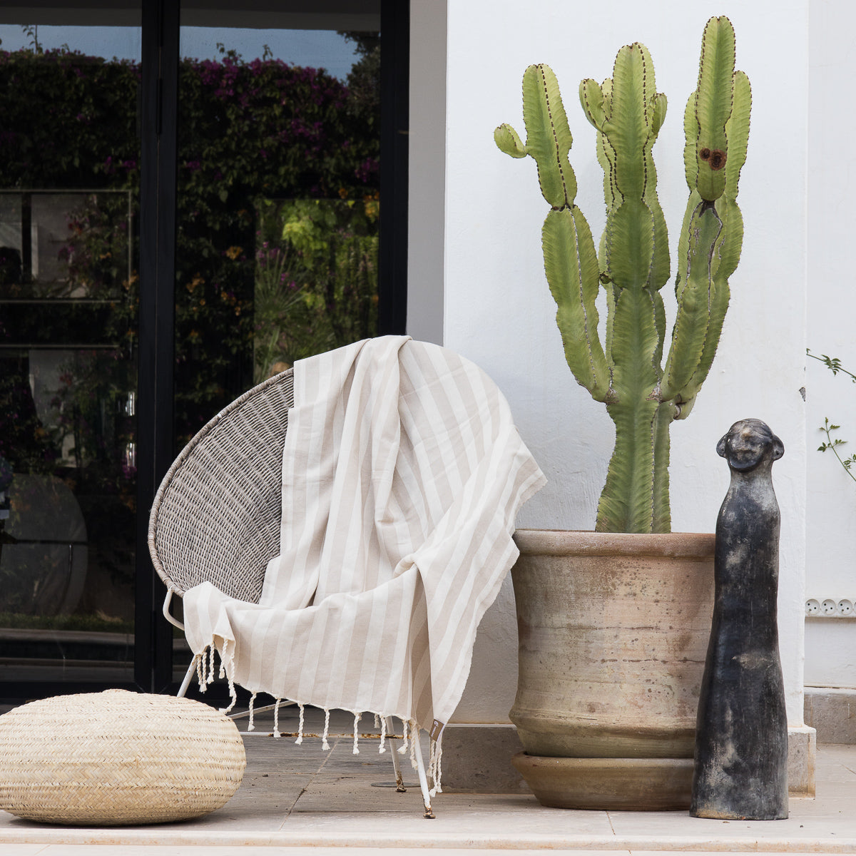 Jacquard Cotton Fouta 100x200 - Capri - Light Taupe