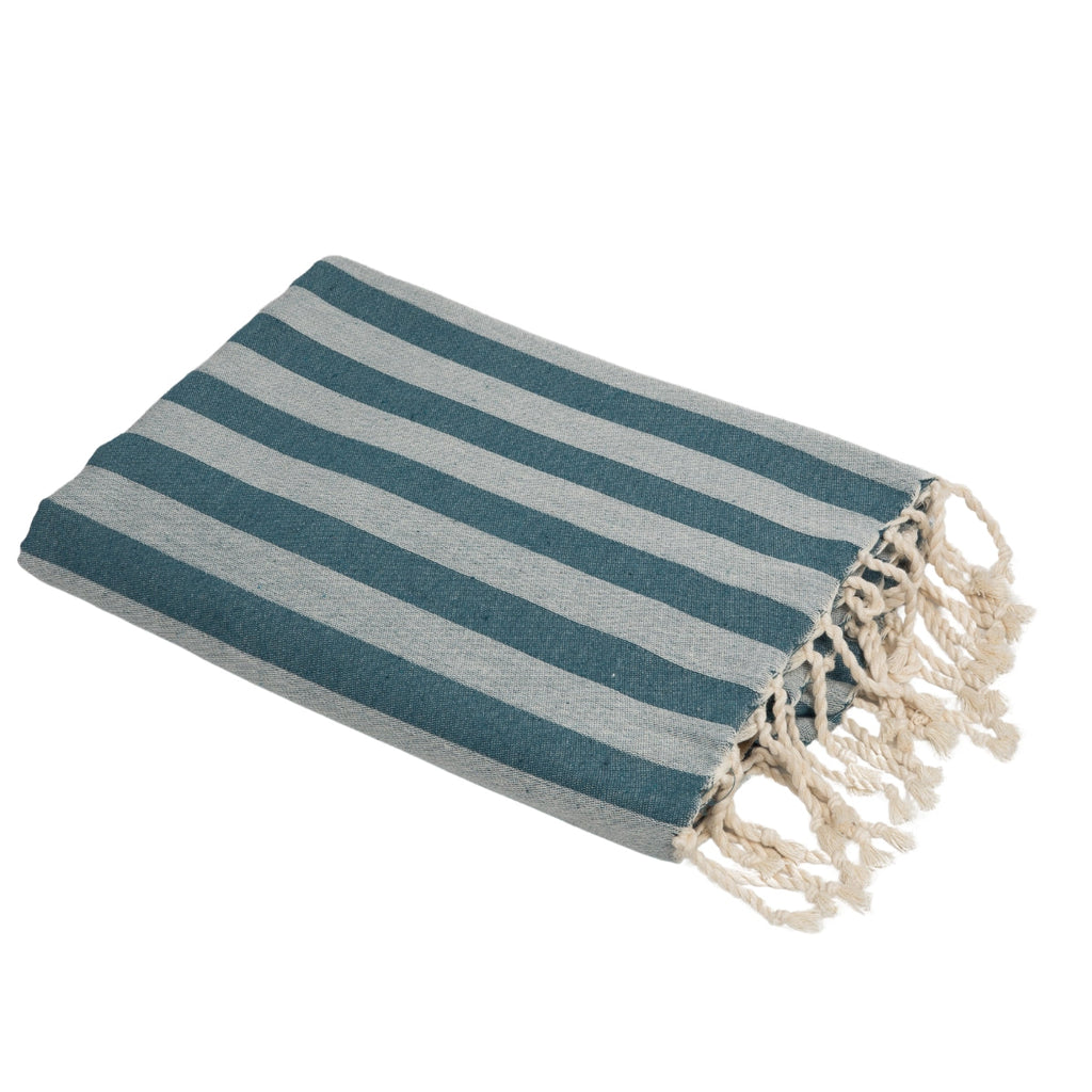 Jacquard Cotton Fouta 100x200 - Capri - Petrol Blue