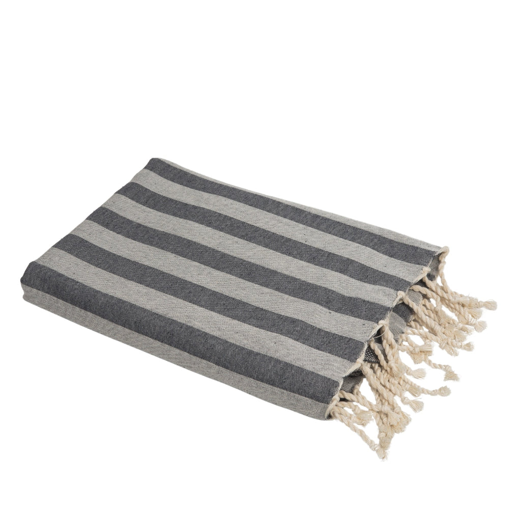 Jacquard Cotton Fouta 100x200 - Capri - Medium Grey