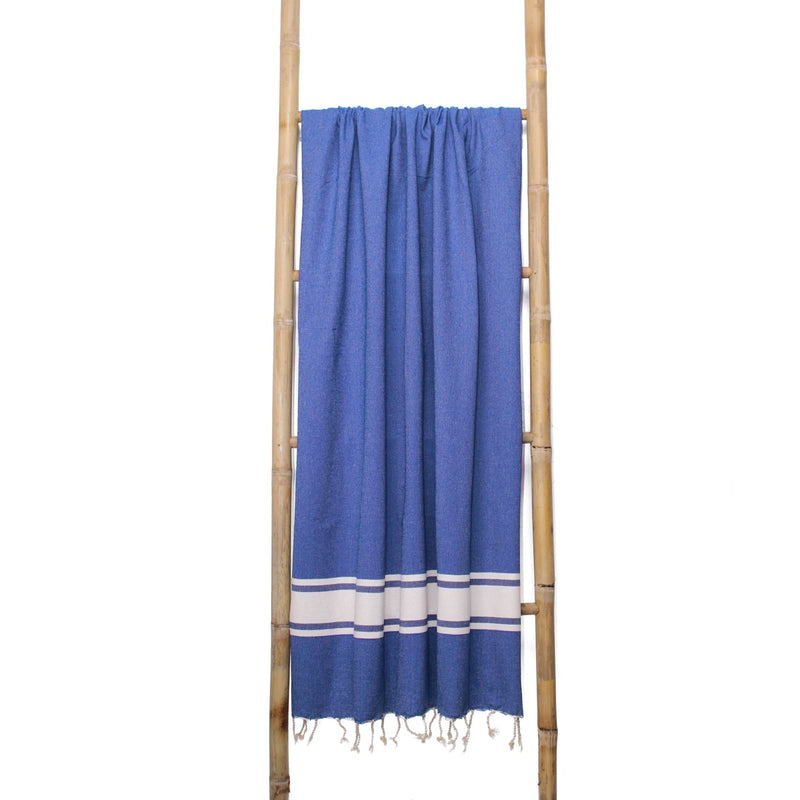 Fouta Xxl St Tropez - Greek Blue - Cotton