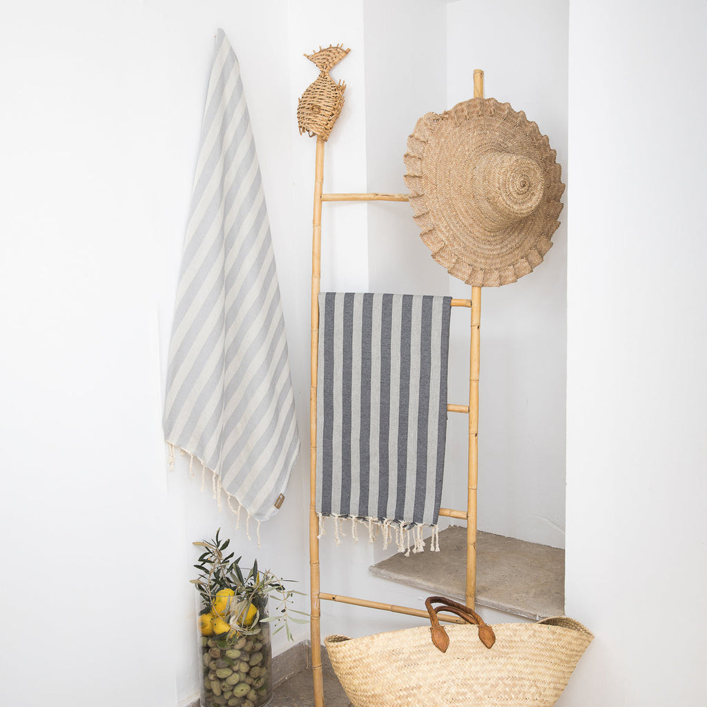Jacquard Cotton Fouta 100x200 - Capri - Light Grey