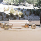 Juego de baño Hamptons - Beige / Blanco