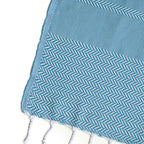 Oslo - Plaid - Coton - Bleu Pétrole