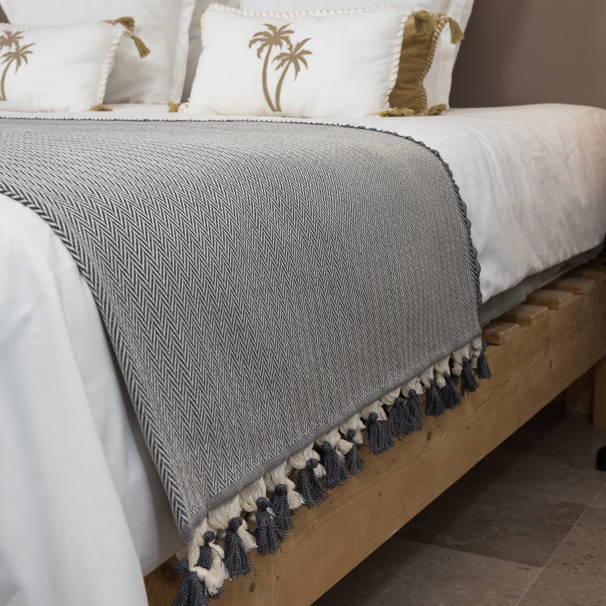Gstaad - Plaid - Lana - Gris Jaspeado
