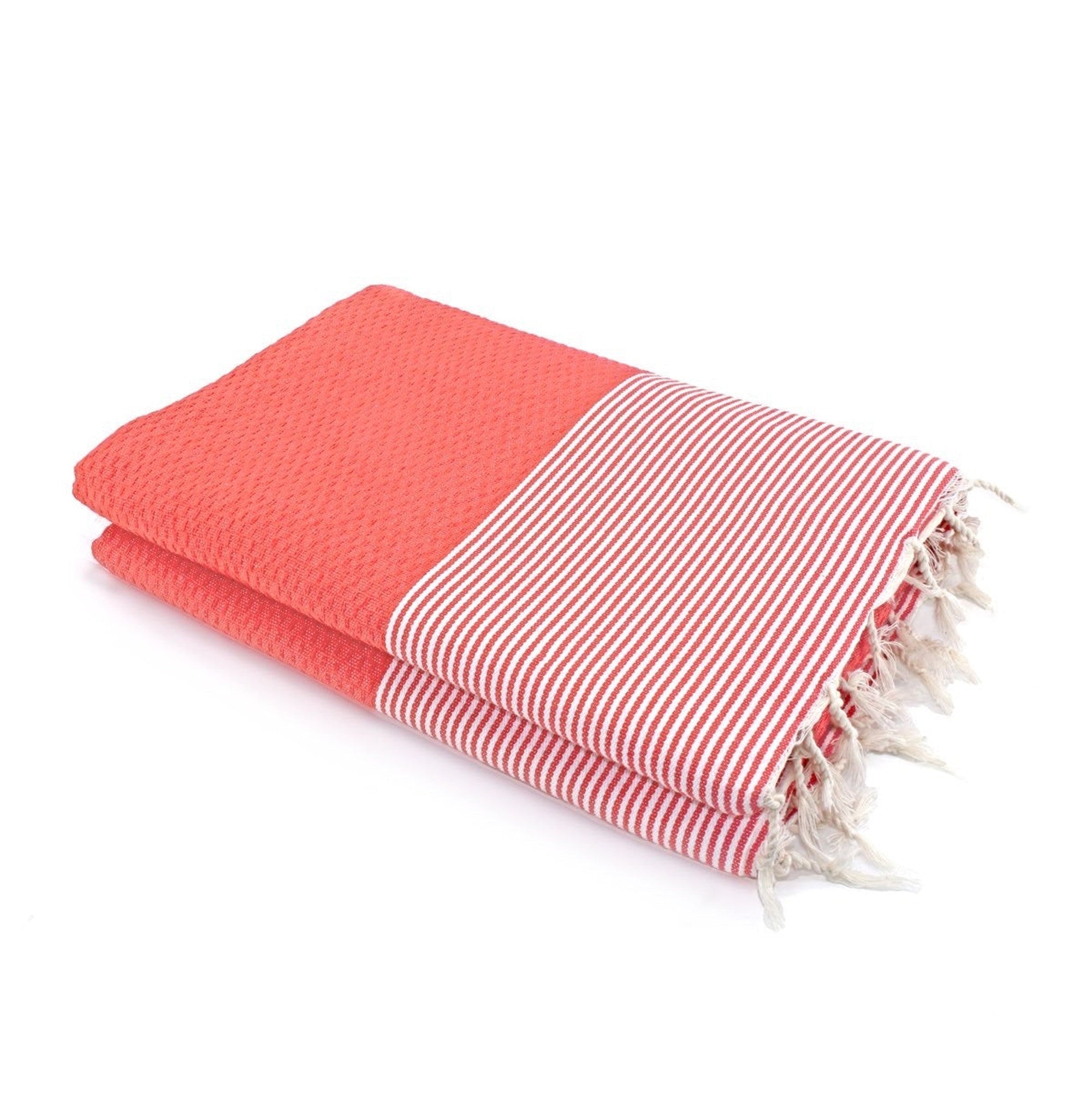 Fouta Xxl Ibiza - Coral Orange - Cotton