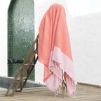 Fouta Xxl Ibiza - Coral Orange - Cotton