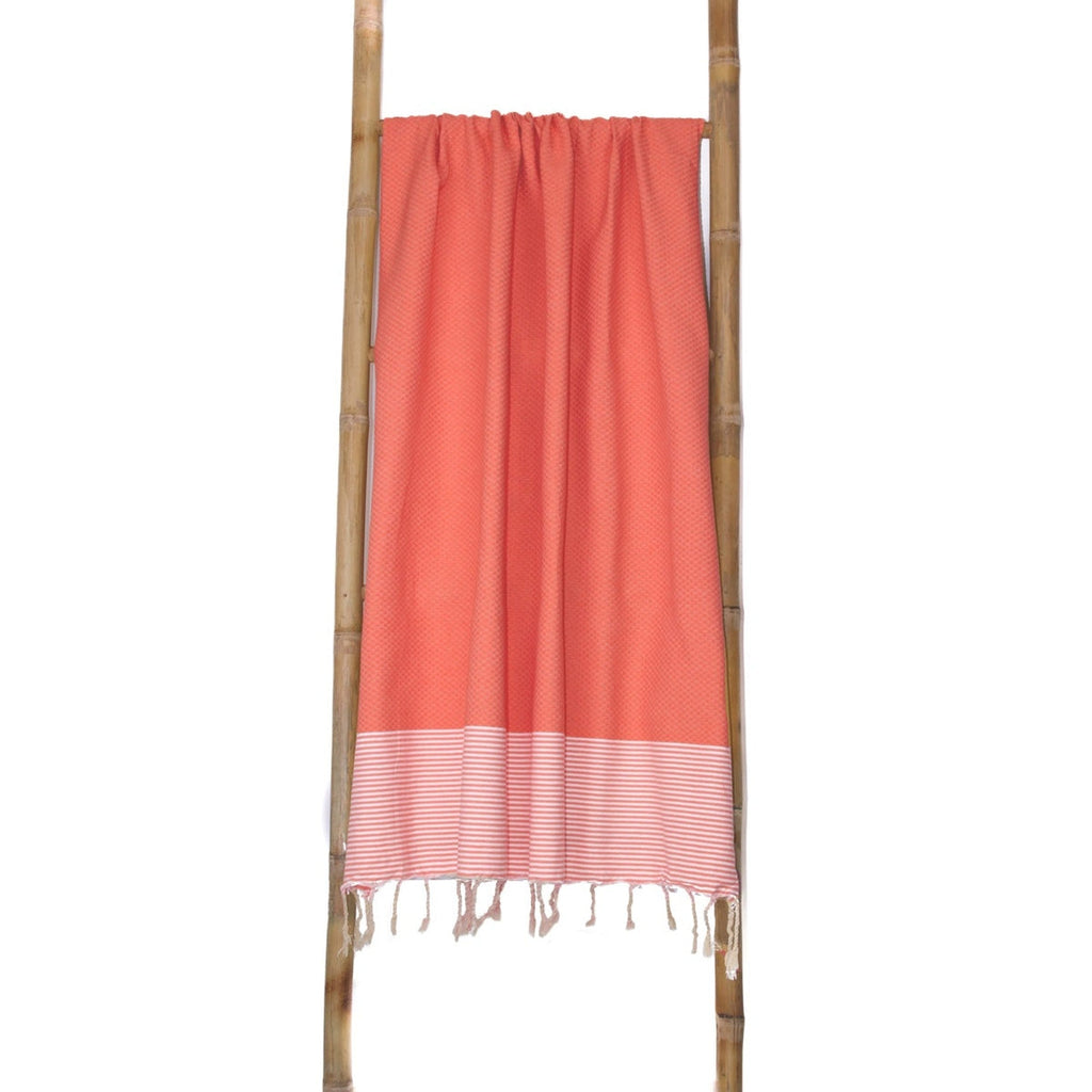 Fouta Xxl Ibiza - Coral Orange - Cotton