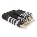 Bath towels (1+2) cotton 100x200+2(40x60) HAMPTONS black / white