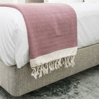 Courchevel - Throw - Cotton - Red/Ecru