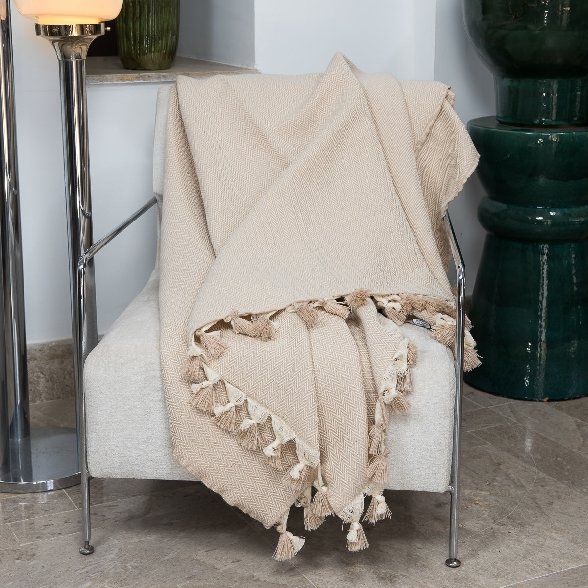 Gstaad - Plaid - Lana - Taupe Clair