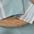 Set of 4 Cotton Napkins 45x45 - Mahdia - Light Green