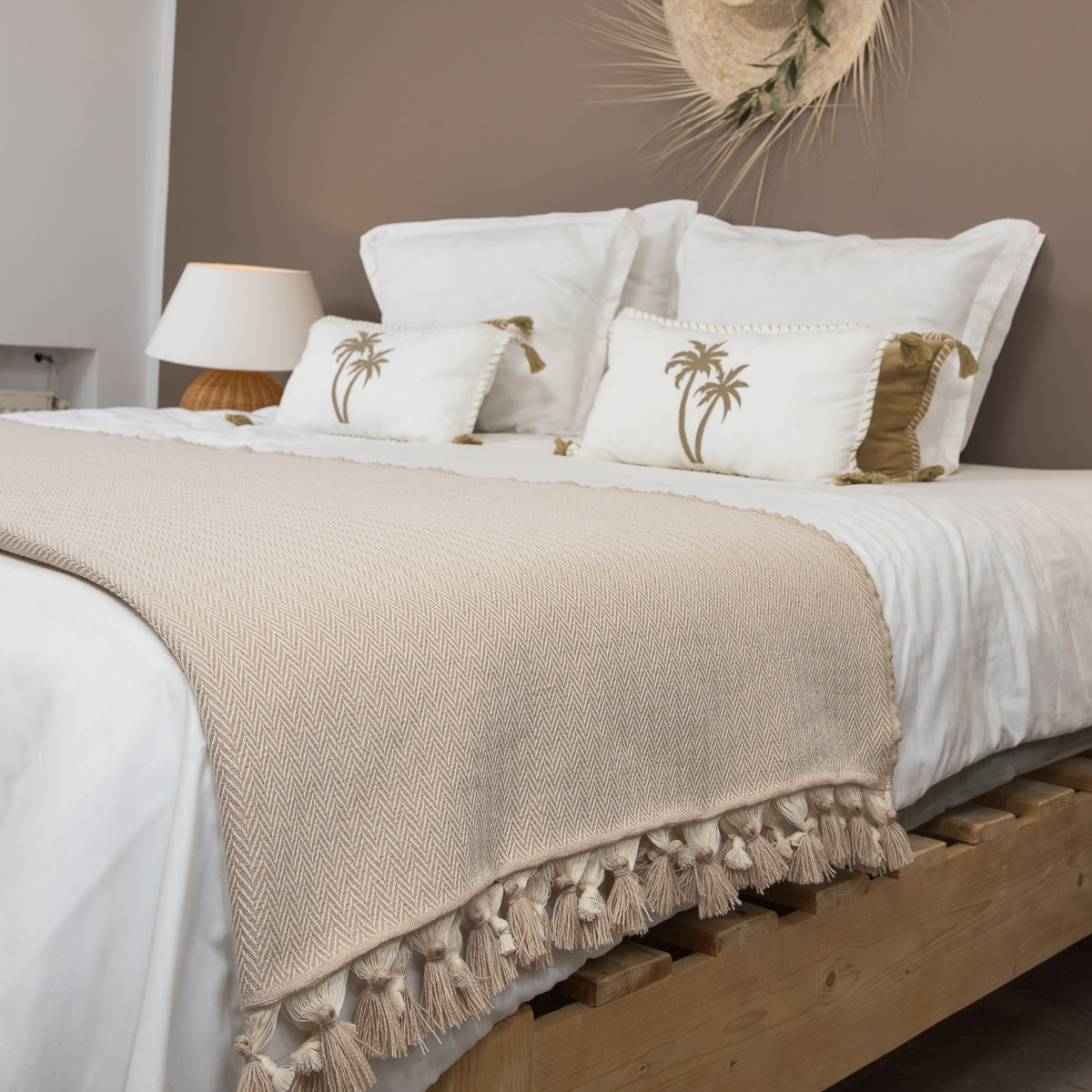 Gstaad - Plaid - Lana - Taupe Clair