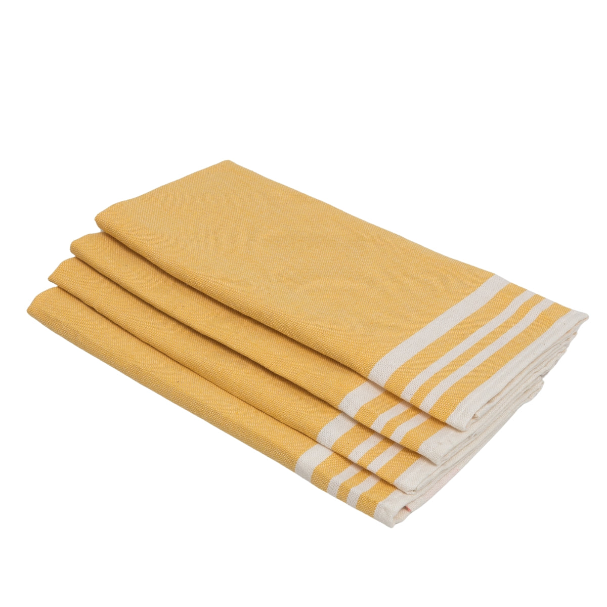 Set of 4 Cotton Napkins 45x45 - Mahdia - Mustard Yellow
