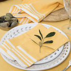 Set of 4 Cotton Napkins 45x45 - Mahdia - Mustard Yellow
