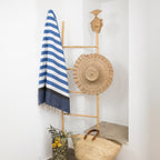 Fouta Arcachon Tricolor - Azul Griego / Azul / Negro - Algodón