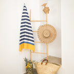 Fouta Arcachon Tricolor - Azul Denim / Amarillo / Azul - Algodón