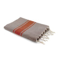 Fouta Bicolore Coton 100X200 St Tropez Taupe Clair / Terracotta