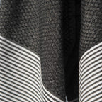 Honeycomb cotton fouta 100x200 IBIZA black