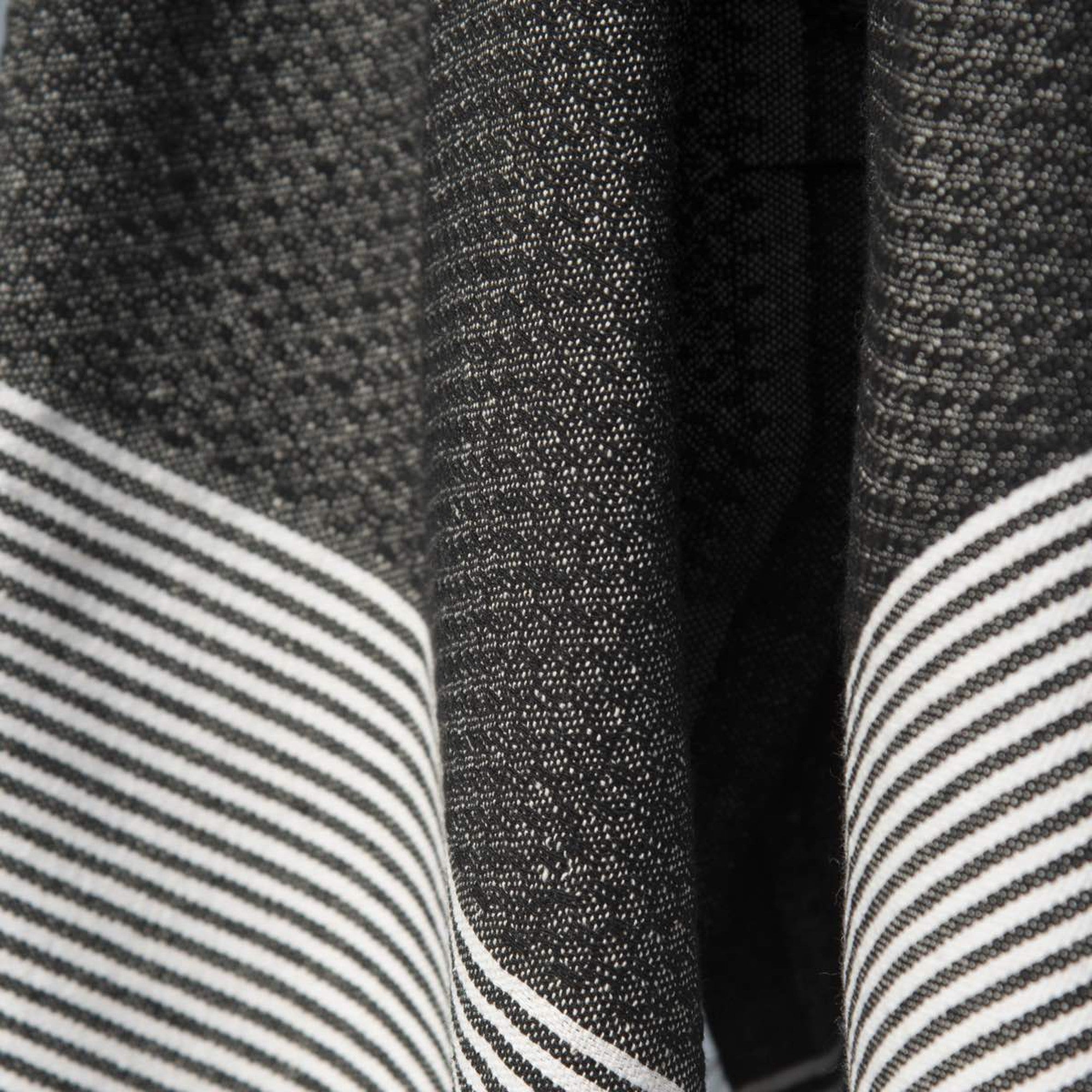 Honeycomb cotton fouta 100x200 IBIZA black