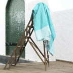 Fouta XXL cotton 200x200 IBIZA turquoise green