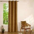 Velvet - Cotton Velvet Eyelet Curtain - Tobacco Brown