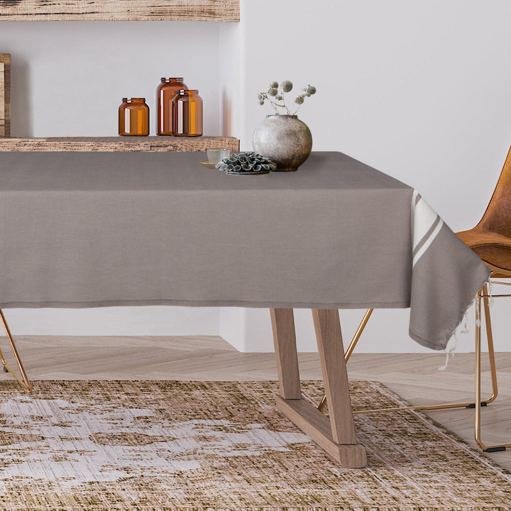 Nappe Coton 150X250 St Tropez Taupe Clair