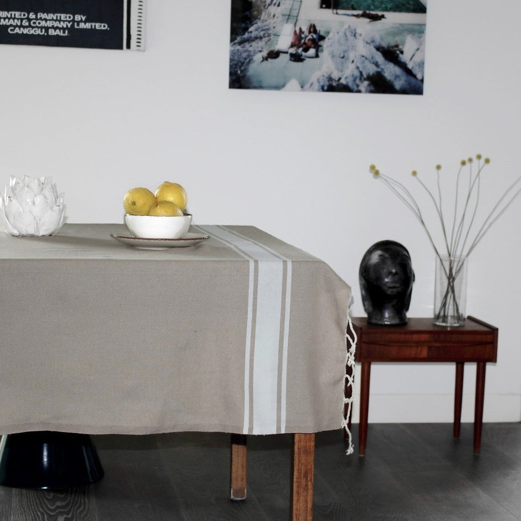 Nappe Coton 150X250 St Tropez Taupe Clair