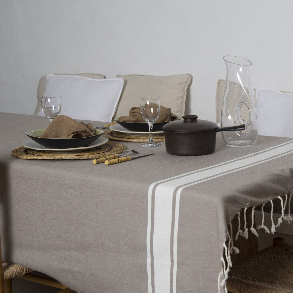 Nappe Coton 150X250 St Tropez Taupe Clair