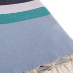 Tricolor cotton fouta 100x200 ARCACHON denim blue