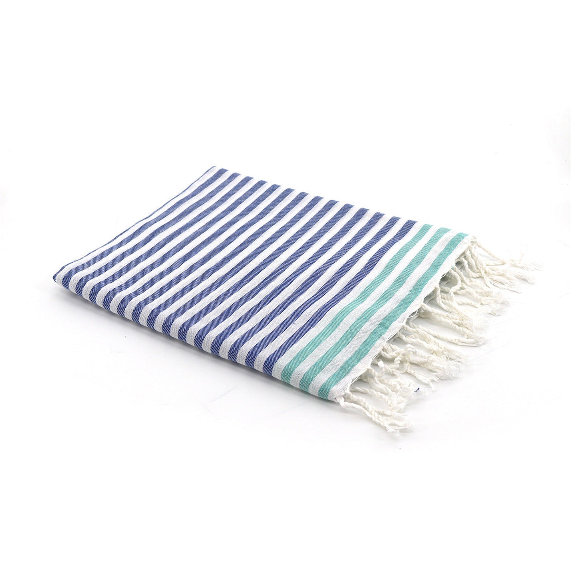 Cotton pareo fouta 100x200 BORA BORA Greek blue / turquoise green