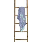 Cotton pareo fouta 100x200 BORA BORA Greek blue / turquoise green