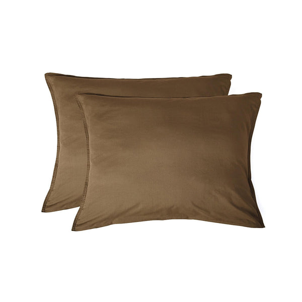 Luna - Funda De Almohada (X2) - Algodón Lavado - Avellana