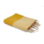 Honeycomb cotton fouta 100x200 IBIZA saffron yellow