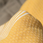 Honeycomb cotton fouta 100x200 IBIZA saffron yellow