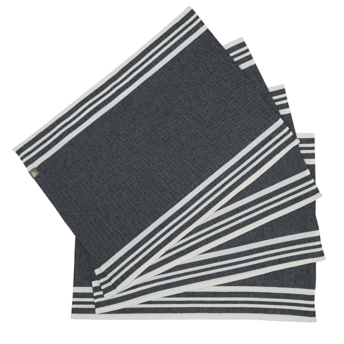 Mantel individual Mahdia (X4) - Negro - Algodón