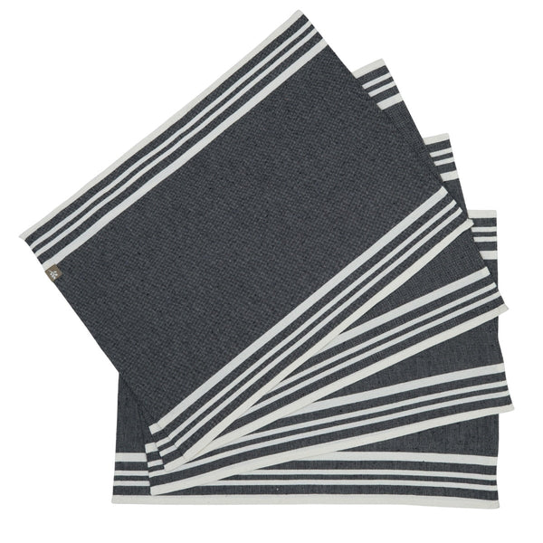 Mantel individual Mahdia (X4) - Negro - Algodón