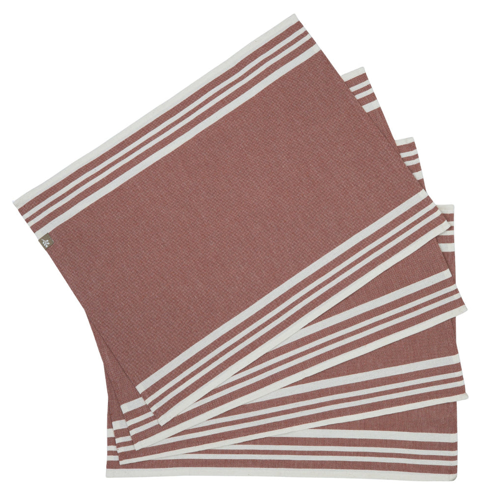 Mantel individual Mahdia (X4) - Tomette Rojo - Algodón