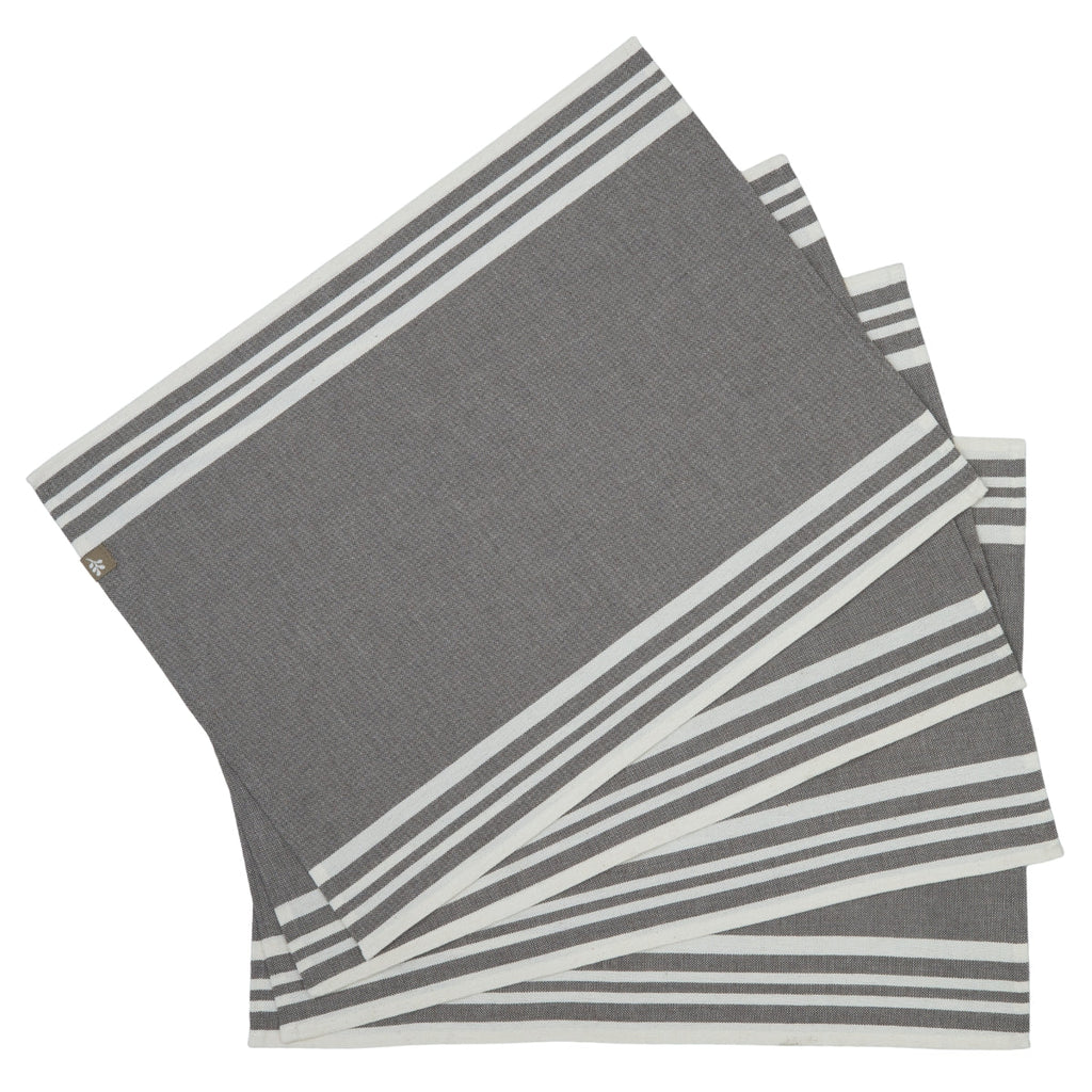 Mantel individual (X4) Mahdia - Taupe - Algodón