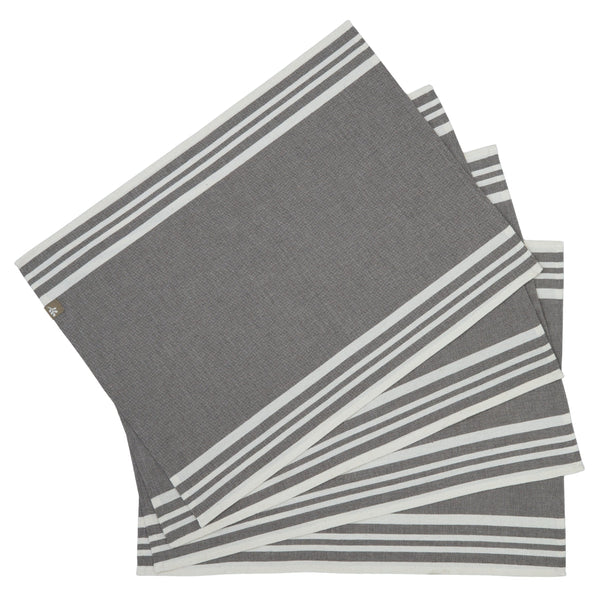 Mantel individual (X4) Mahdia - Taupe - Algodón