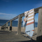 Tricolor cotton fouta 100x200 ARCACHON beige