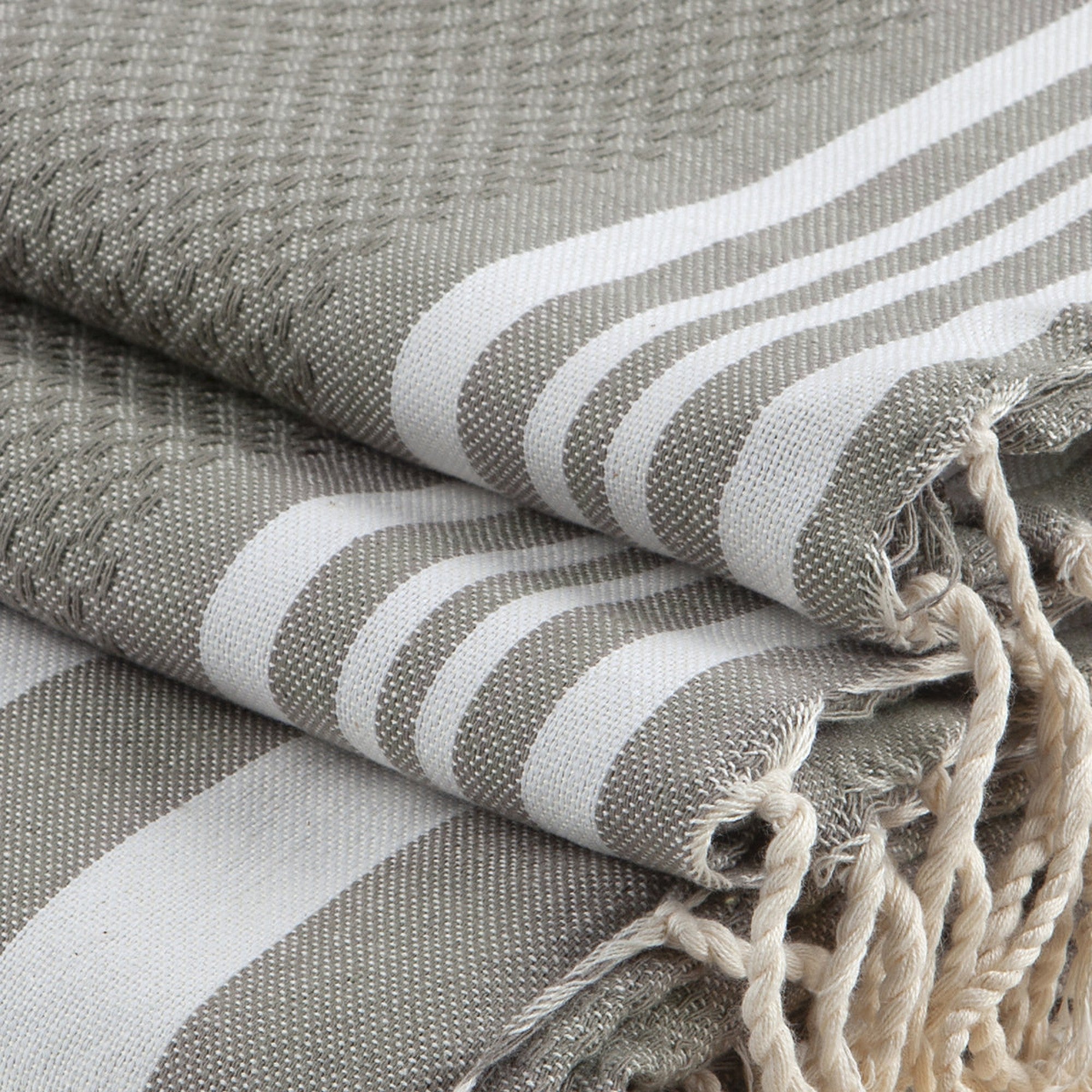 Bath towels (1+2) cotton 100x200+2(40x60) HAMPTONS light taupe / white