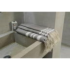 Bath towels (1+2) cotton 100x200+2(40x60) HAMPTONS light taupe / white